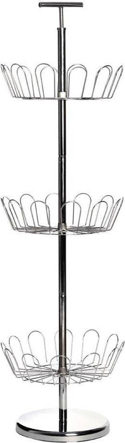Premier Housewares Revolving Silver Stand Shoe Rack