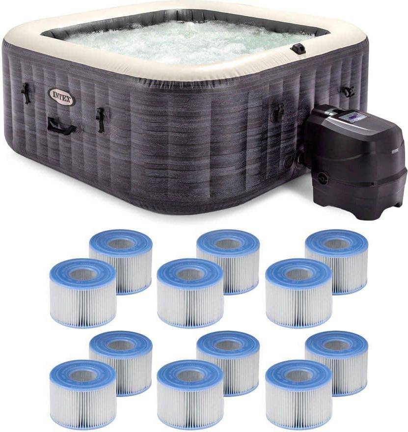 Inflatable spa Intex Inflatable Hot Tub PureSpa Plus 4-Person Square S1