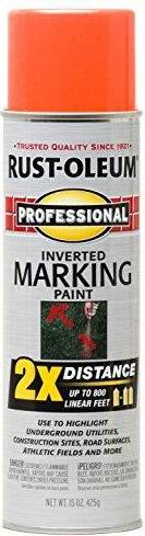 Rust oleum spray paint Rust-Oleum 266579 Professional 2X Distance Inverted Marking Spray Paint