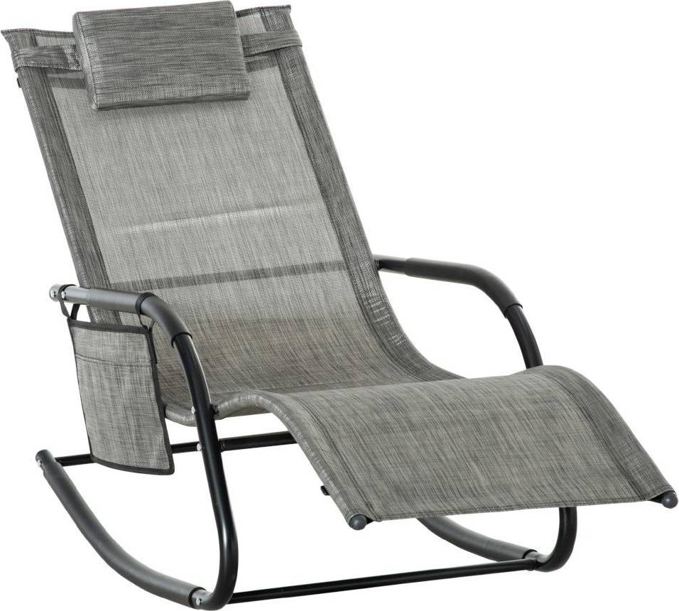 Homcom Rocking Lounge Chair - Grey