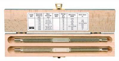 Bahco 1450D/2 Thread File Set 2-piece Wooden Case Rasp