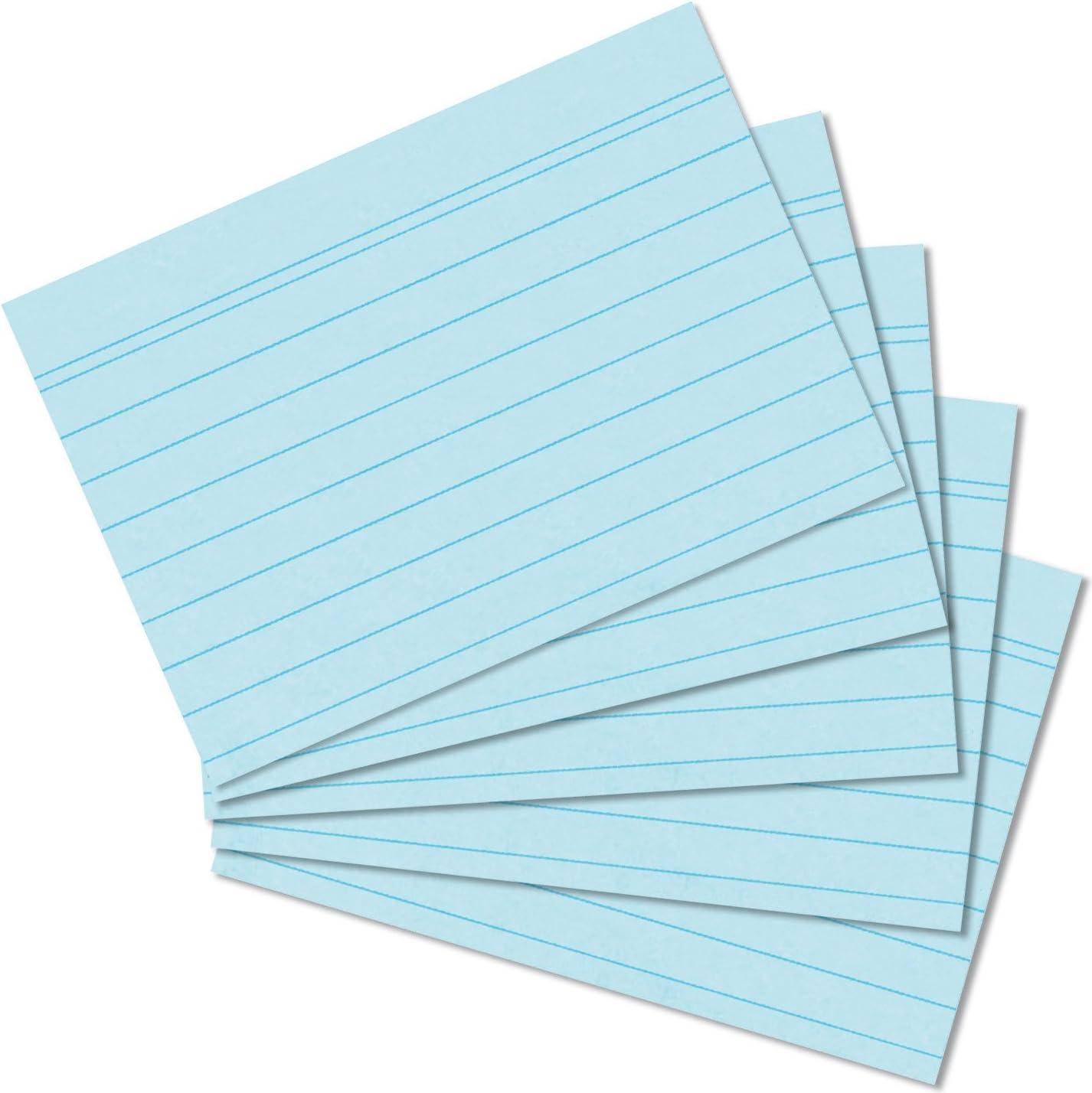 Index Card A7 Ruled Blue 100pcs