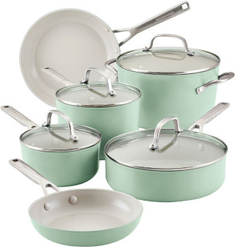 Kitchenaid pots and pans set KitchenAid Hard Anodized Cookware Set 10 pcs