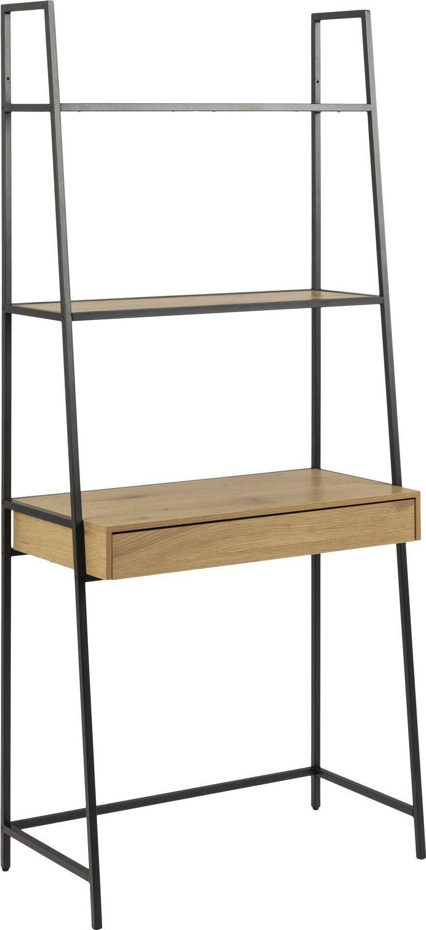 Libreria Nera In Rovere 77 x 175 cm