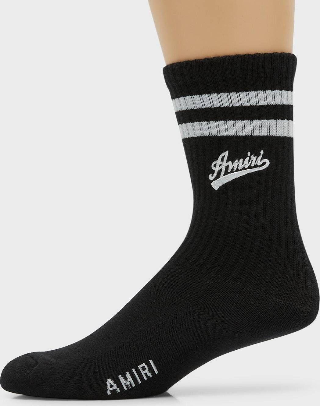 Varsity Script Socks - Black