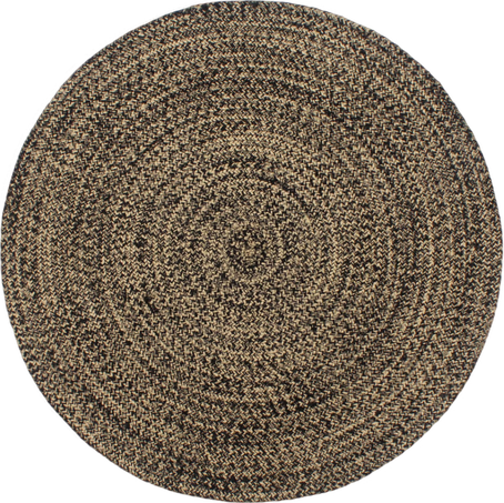 Jute rug vidaXL Handmade Rug Sort, Brun 180cm