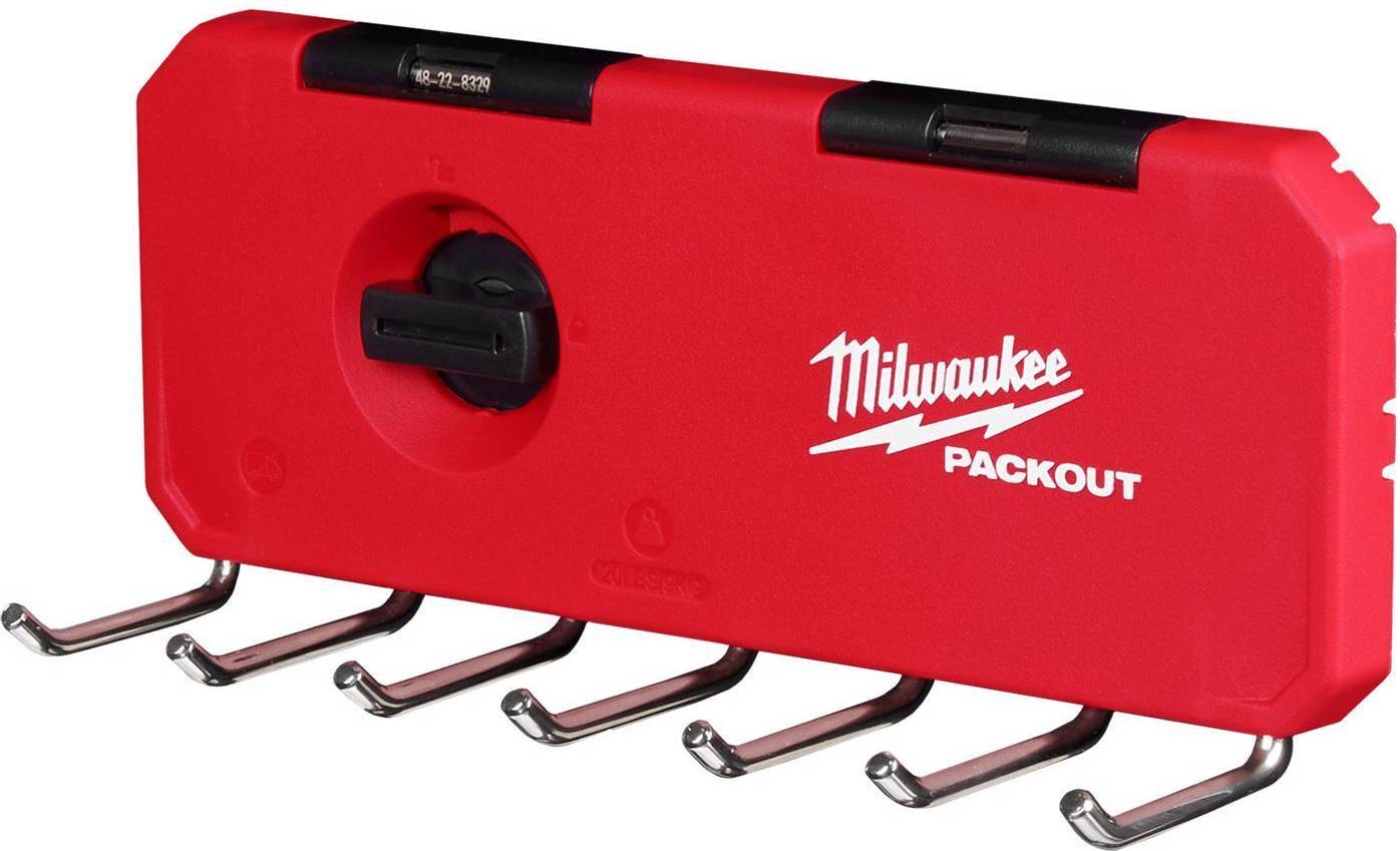 Milwaukee packout Milwaukee PACKOUT 7-Hook Rack Tool Holder, Red