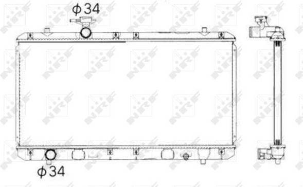 NRF Radiator, engine cooling 53428