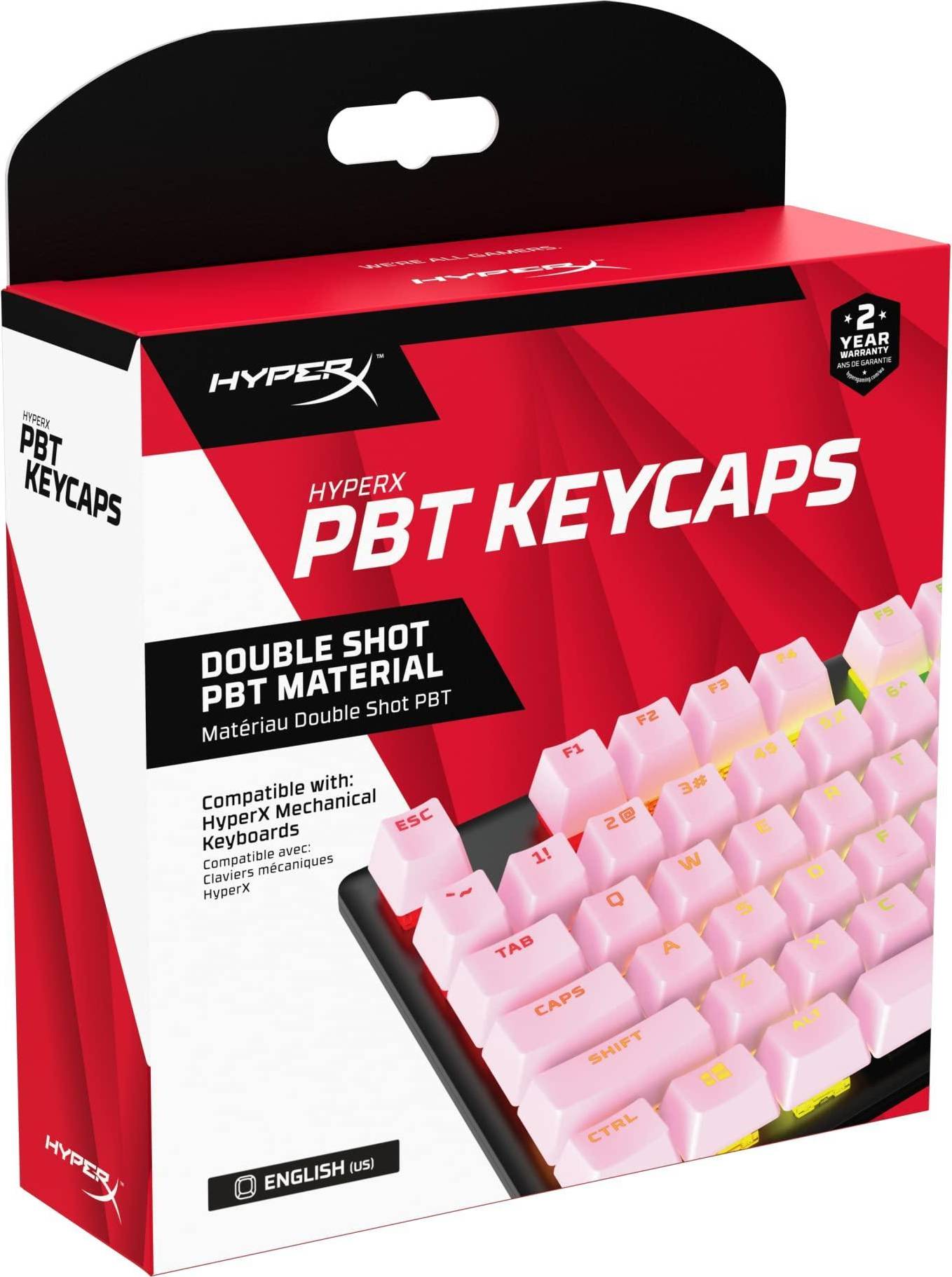 HyperX PBT Keycaps Full Key Set US Layout - Pink