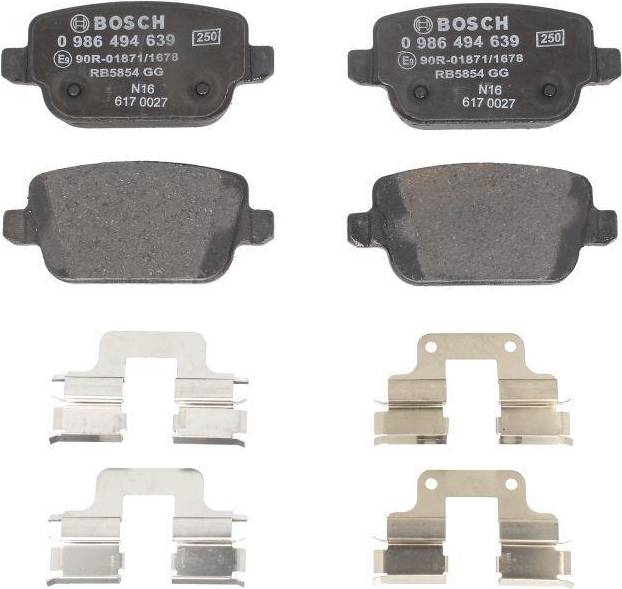 Bosch Brake Pad Set Rear Ford Land Rover Volvo OE 1439867