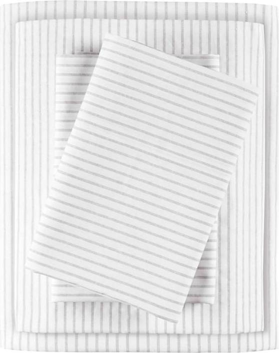 Madison Park Essentials 200 Thread Count Bed Sheet Gray