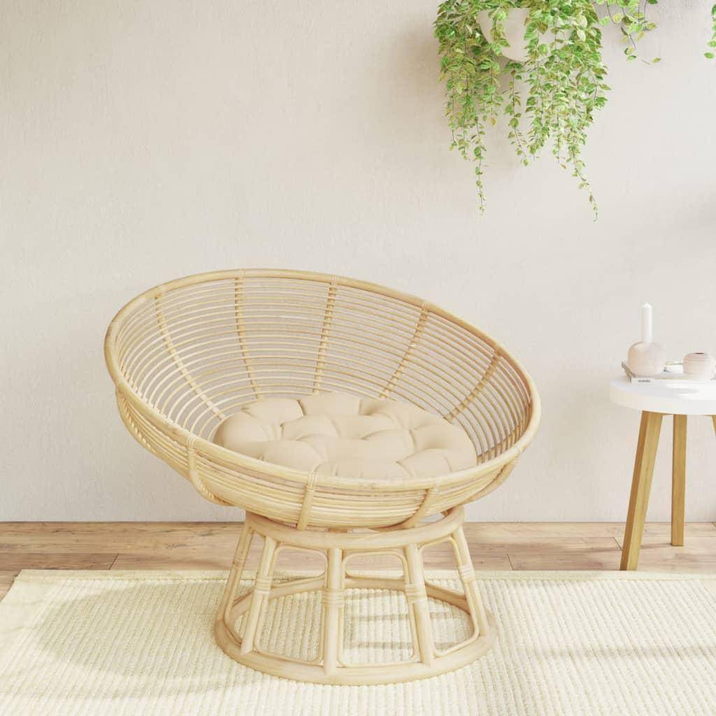 vidaXL Rund Stolsdyna Beige