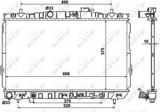 NRF Engine Cooling Radiator 53356