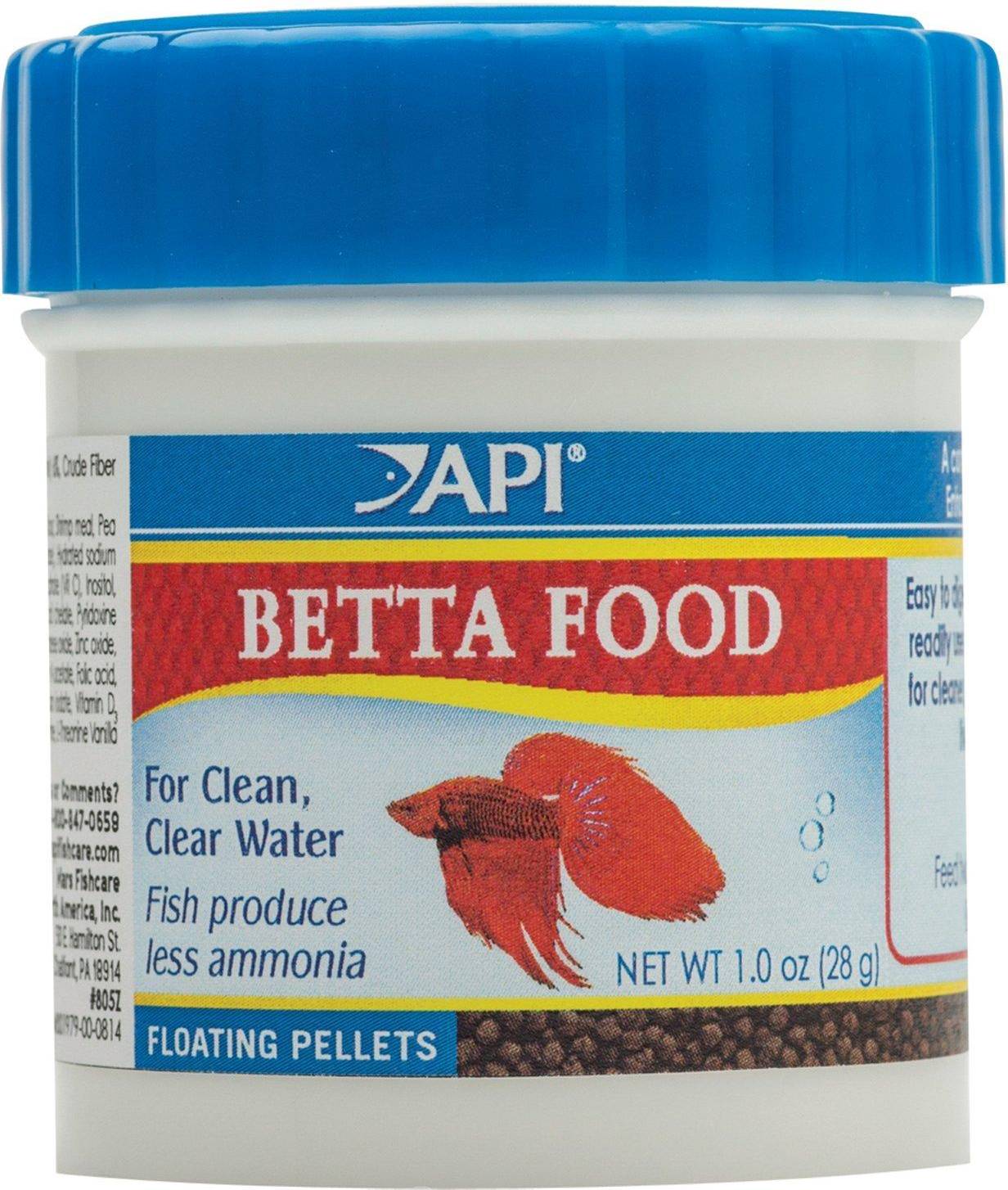 Betta fish aquarium API fish food pellets betta floating
