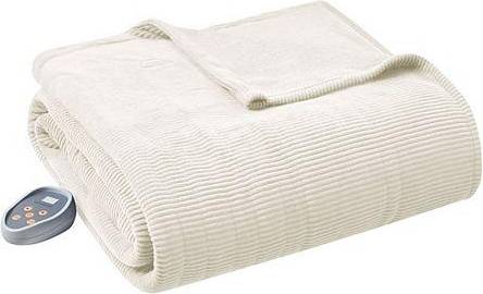 Heated blankets Beautyrest Heated Ribbed Micro Fleece Full