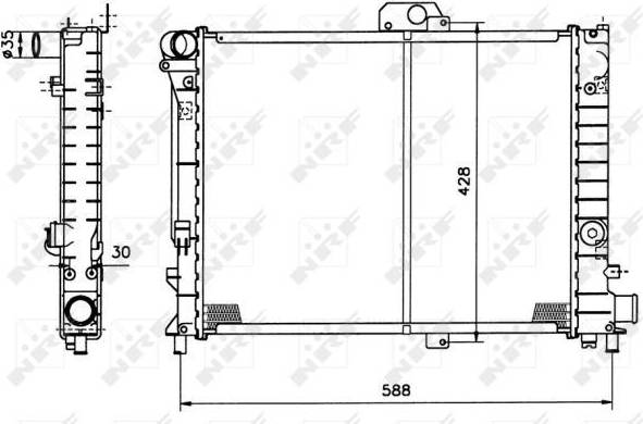 NRF Engine Cooling 504140 Radiator