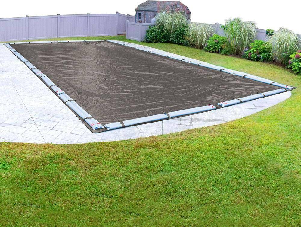 Inground pool covers Robelle Magnesium Winter Pool Cover for Rectangular In-Ground Pools Grey