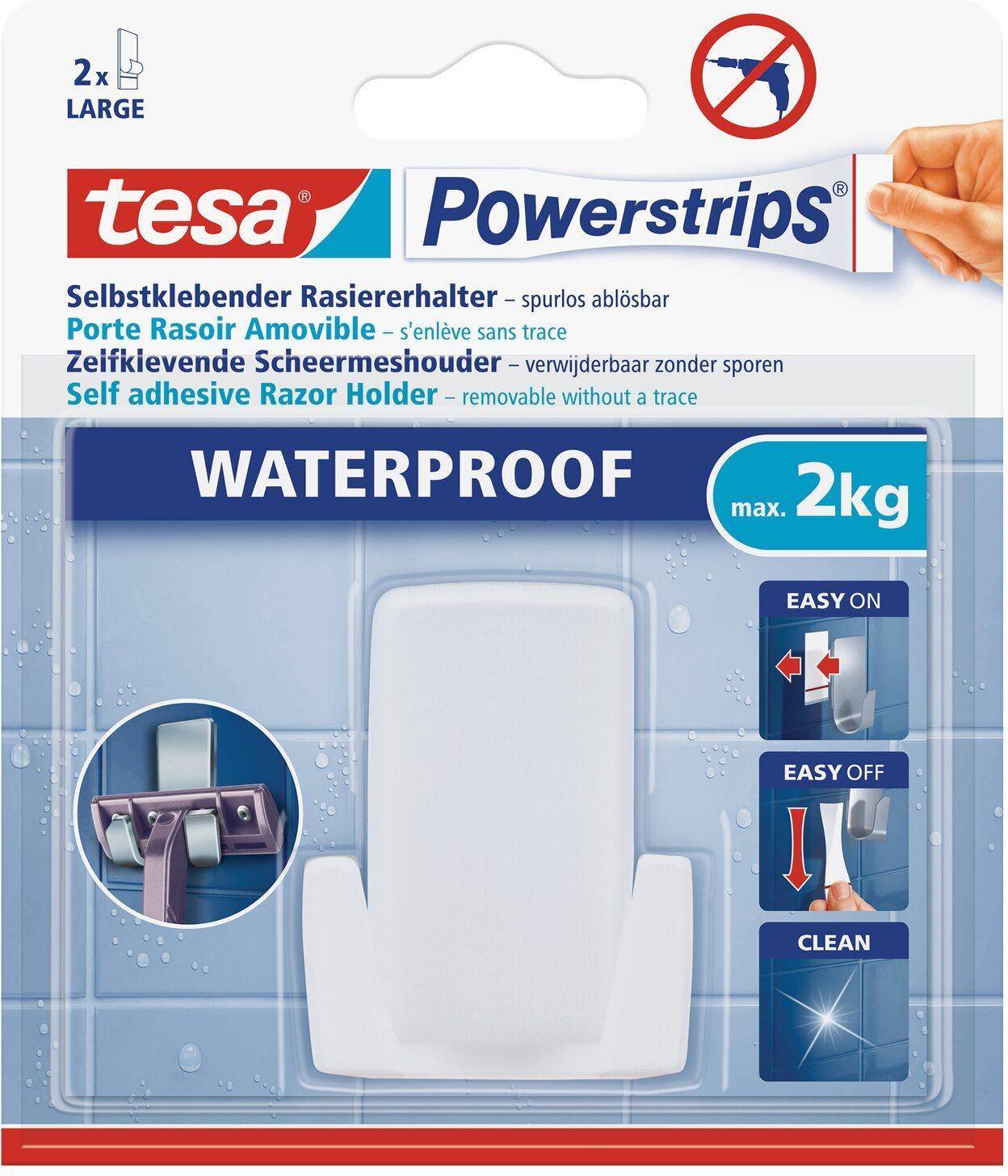 Tape dispenser tesa TESA White Waterproof Self-Adhesive Razor Holder