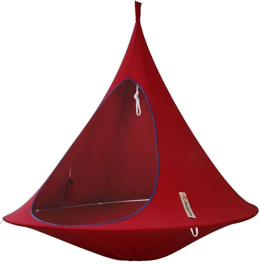 Double hanging egg chair Cacoon Chilli Red Double