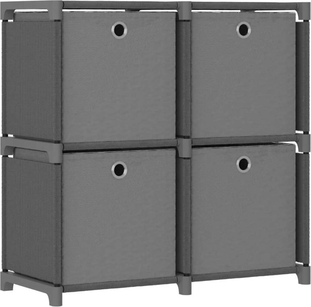 4 cube storage unit vidaXL 4-Cube Display with Boxes Shelving System