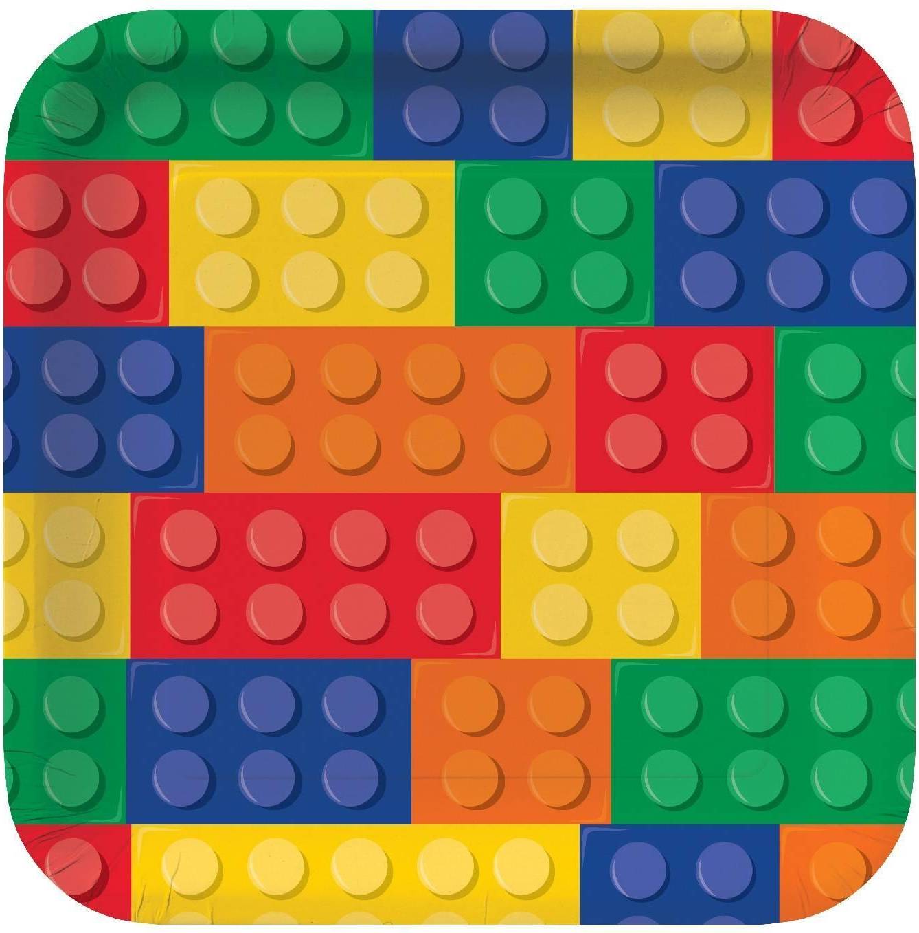 Creative Converting Building Blocks Plates 8 pcs
