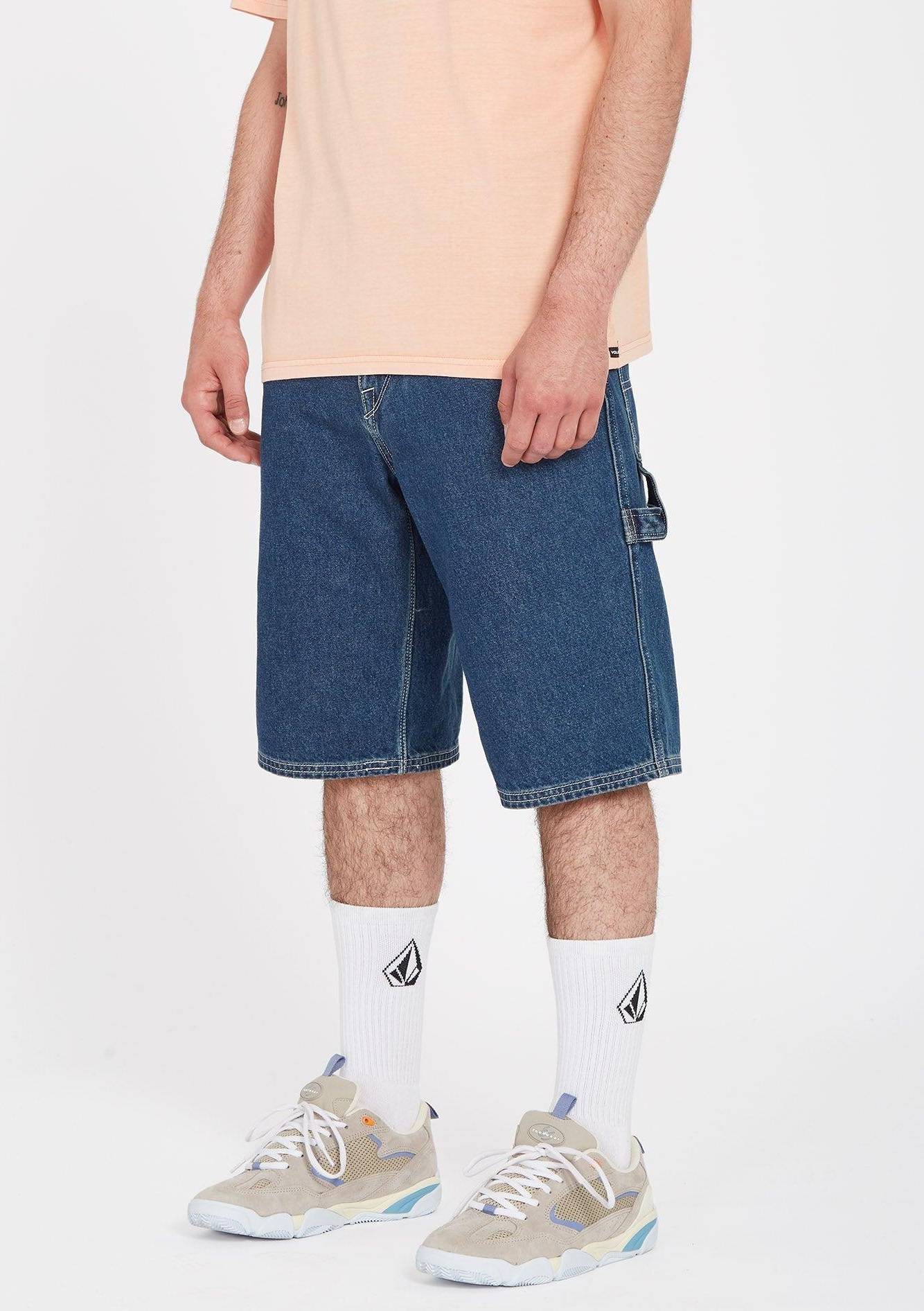 Labored Denim Utility Shorts - Indigo Ridge Wash