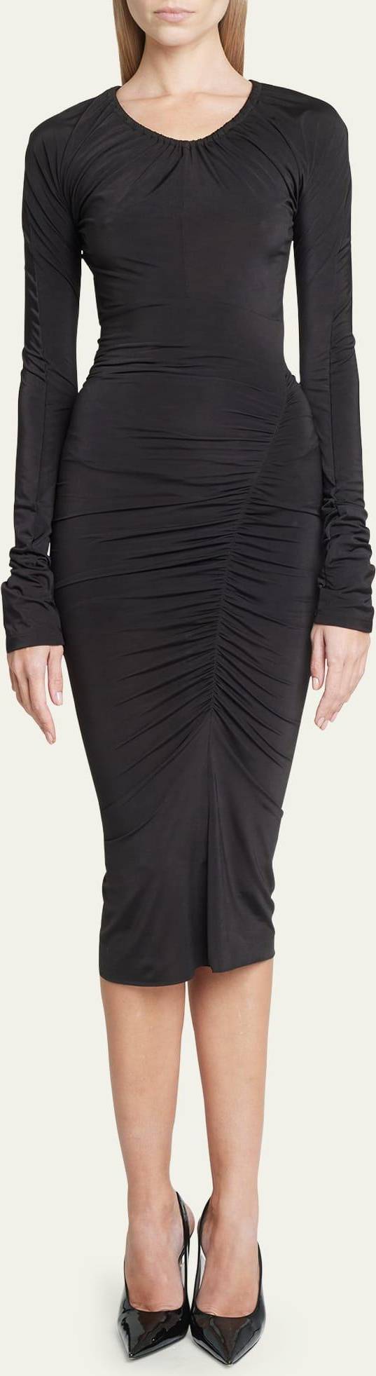 Victoria Beckham Long Ruched Dress