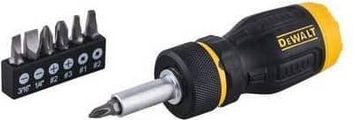 Dewalt DWHT68005 7-Pc. Max Stubby Ratcheting Set Bit Screwdriver