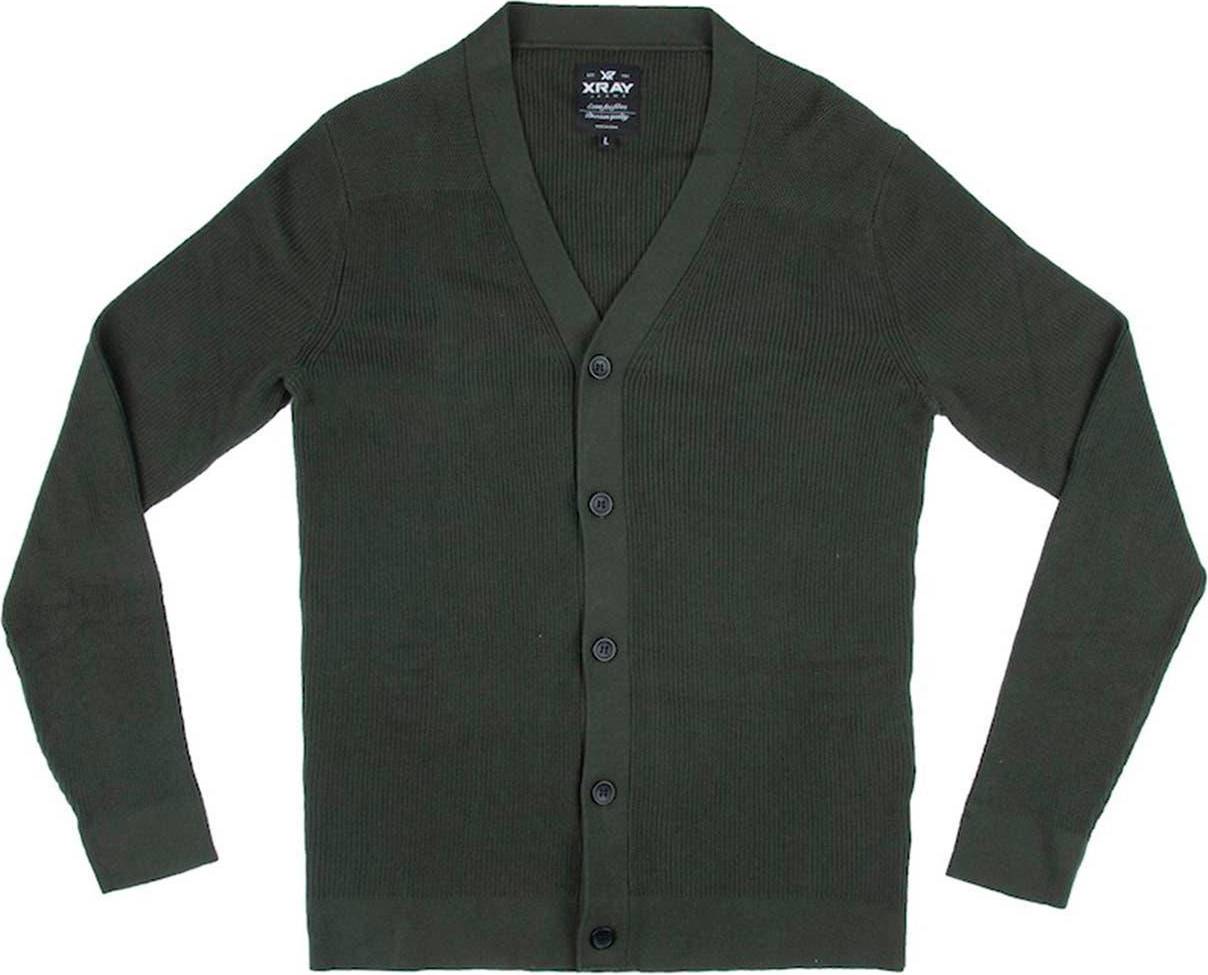 Men's Ribbed Cardigan Olive