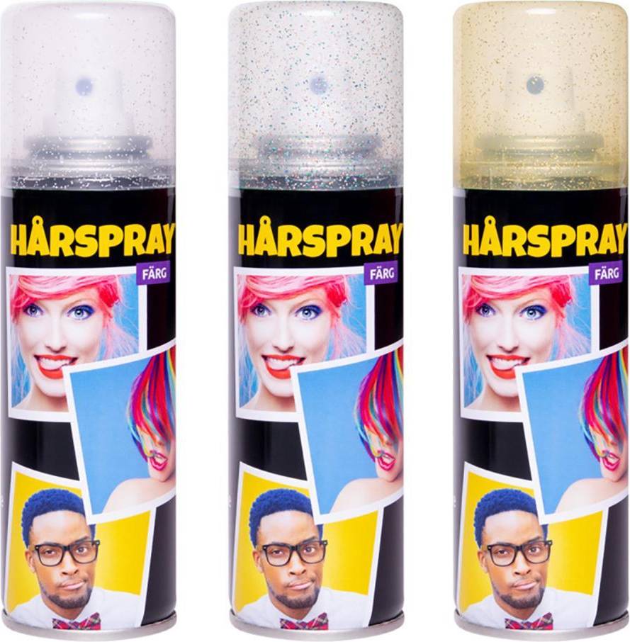 Hårspray, Multiglitter Multifärg