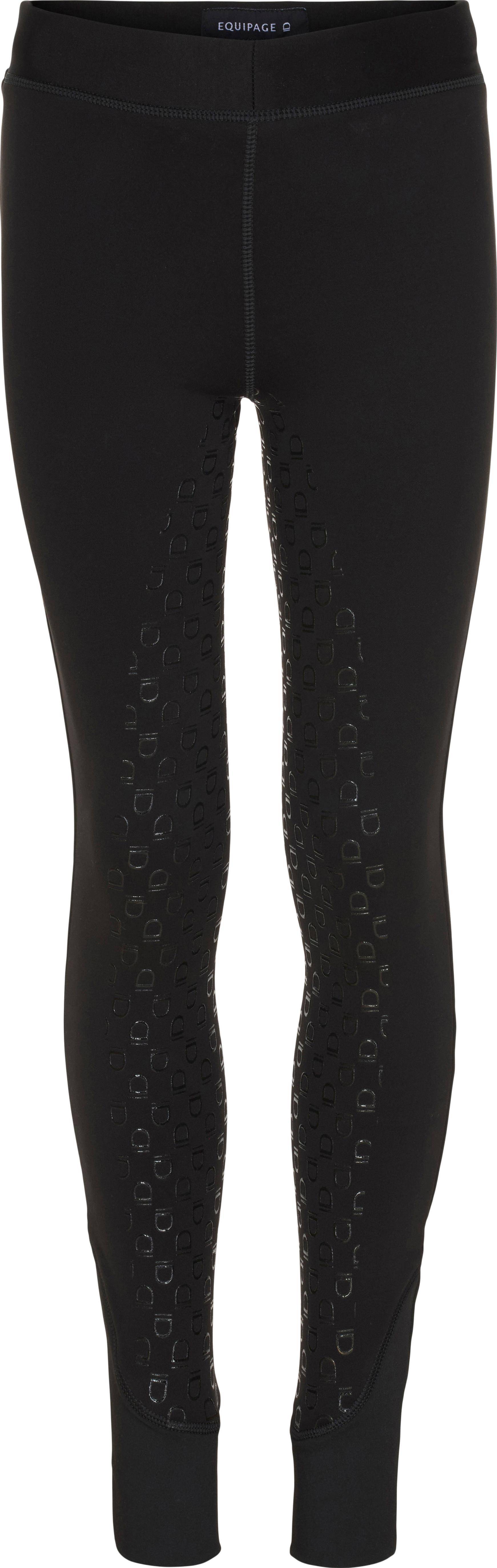 Equipage Kid's Java Winter Riding Tights - Black