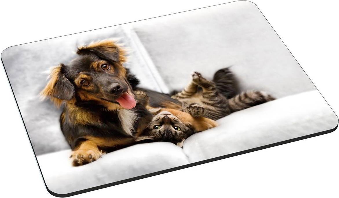Design Mouse Mat Cat and Dog Design