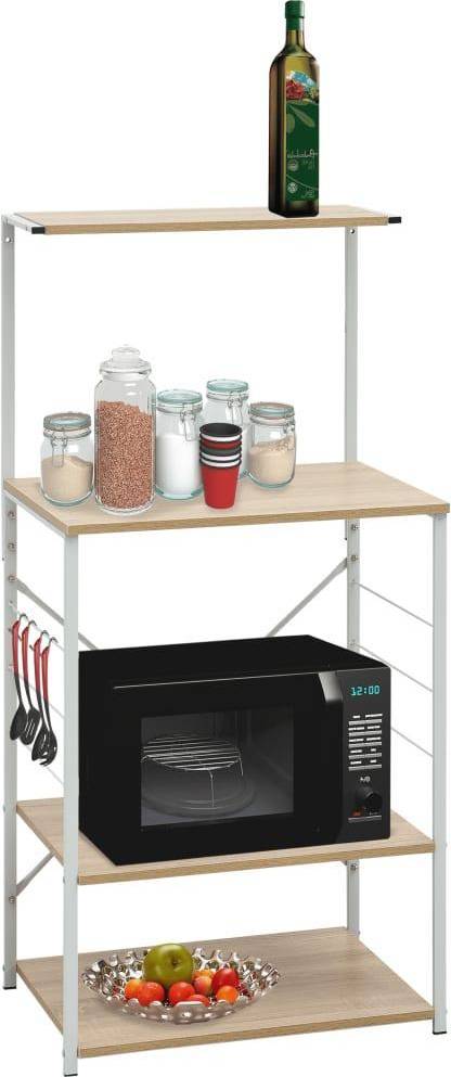 vidaXL Microwave Engineered Wood Shelving System