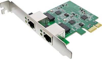 InLine Dual Gigabit Network Card 2X RJ45 PCIe Low Profile