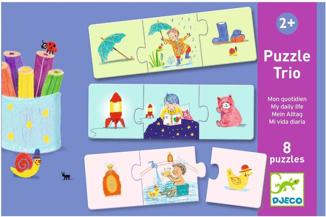 Djeco Daily Routine Duo-Trio Puzzles Multicoloured