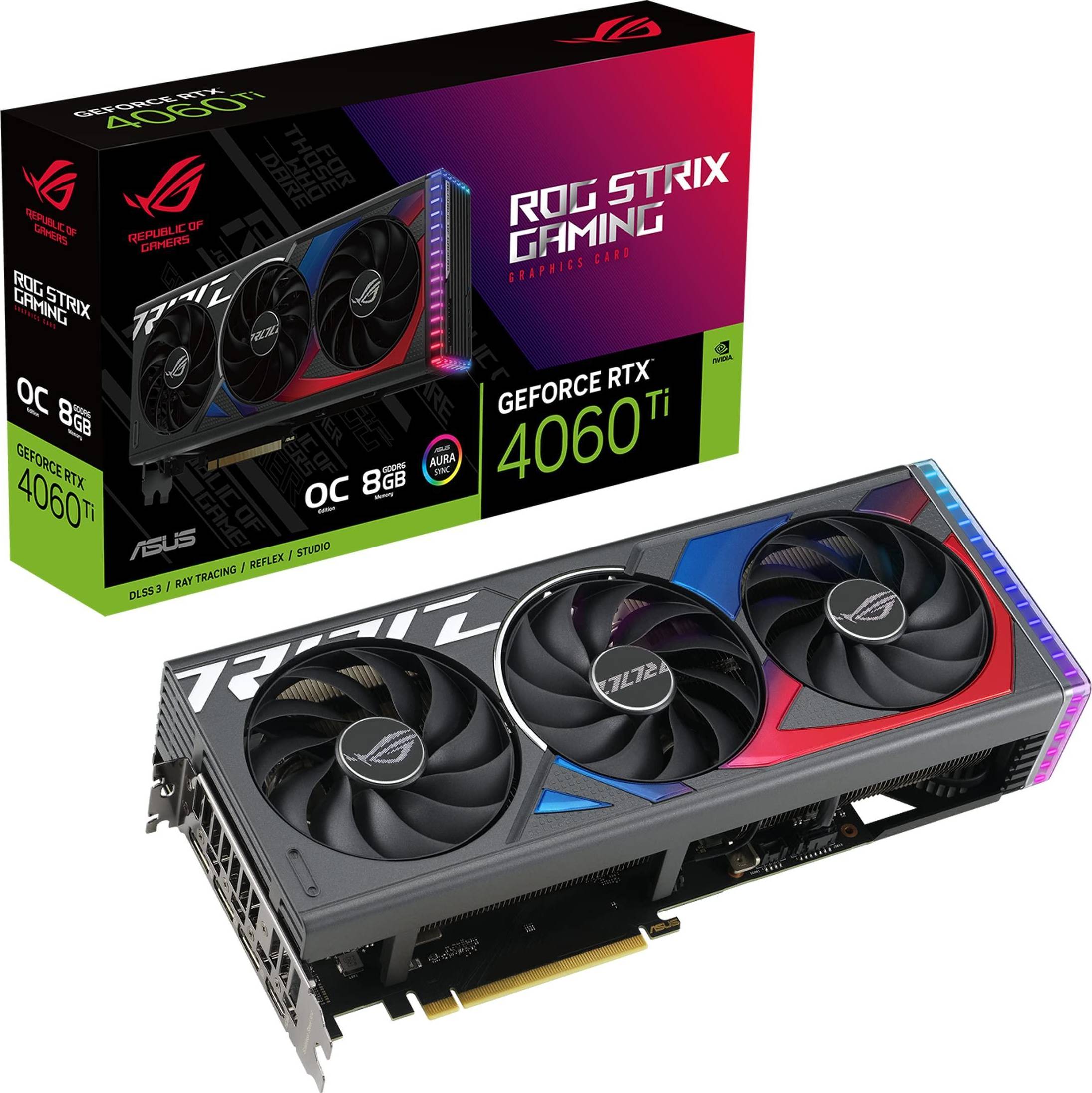 4060 ti ASUS ROG Strix GeForce RTX 4060 Ti OC Edition Graphics