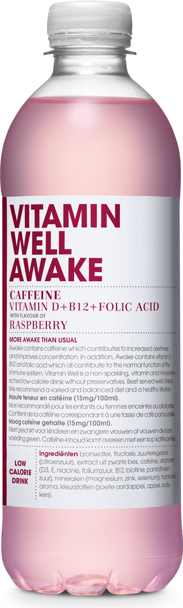 Vitamin Well Awake Raspberry 500ml 1 stk