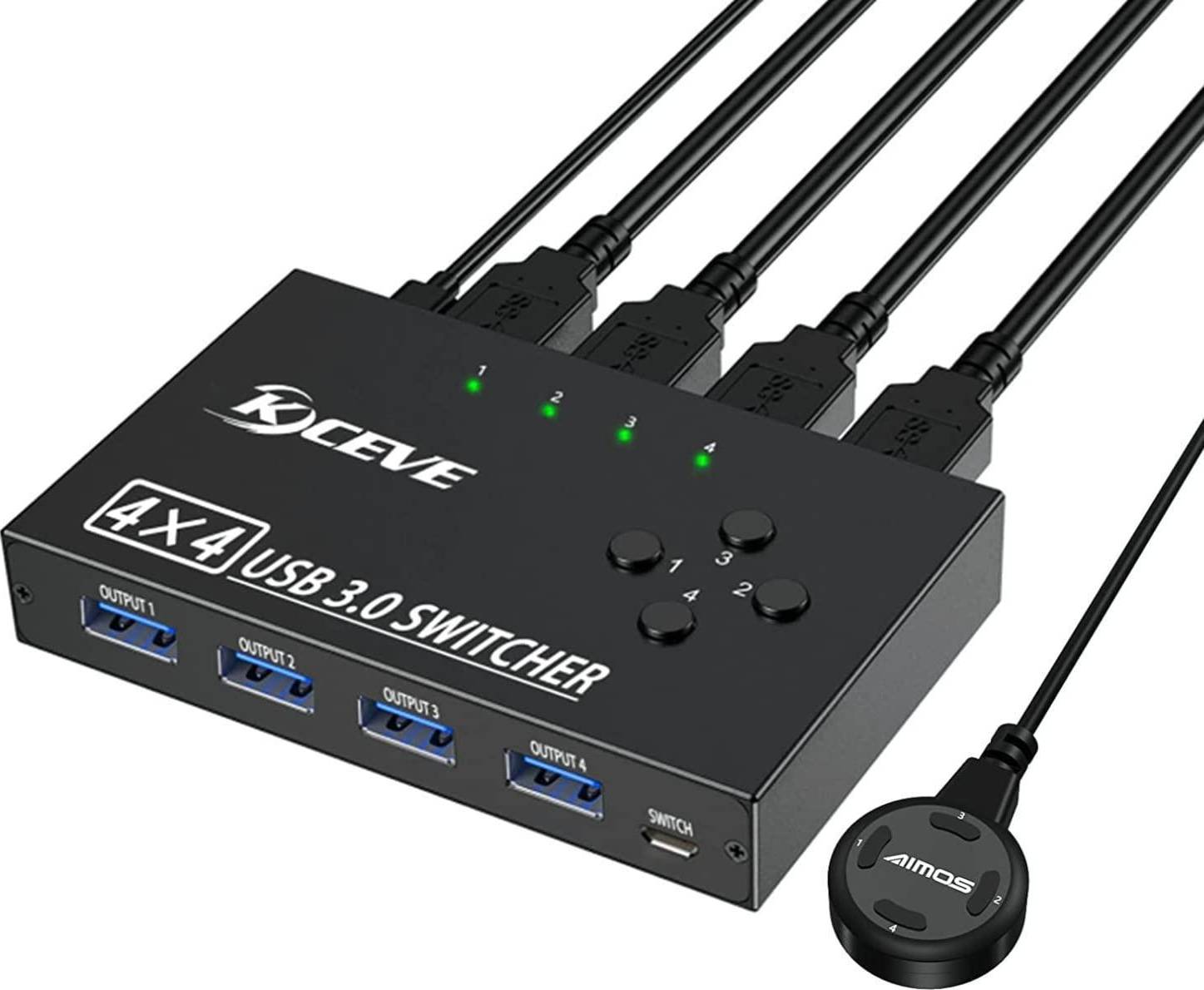 MLEEDA USB Switch 4 Computers
