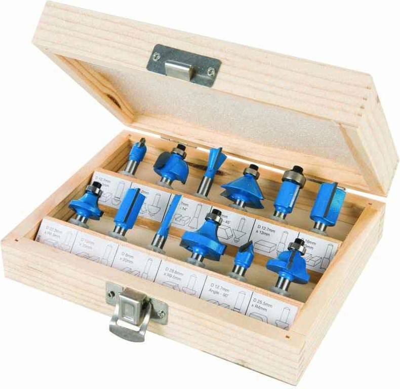 Silverline 1/4" Tct Router Bit Set 12pce 1/4"