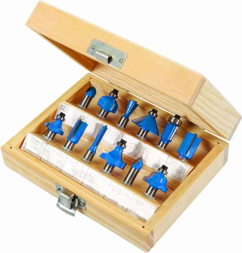 8mm Silverline 8mm Tct Router Bit Set 12pce 8mm