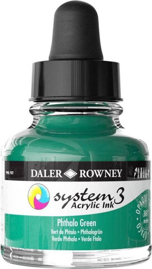 Daler Rowney System3 Ink 29.5 ml Phthalo Green