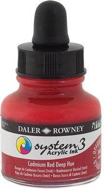 Daler Rowney System3 Ink 29.5 ml Cadmium Red Deep