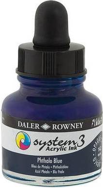 Daler Rowney System3 Ink 29.5ml Phthalo Blue