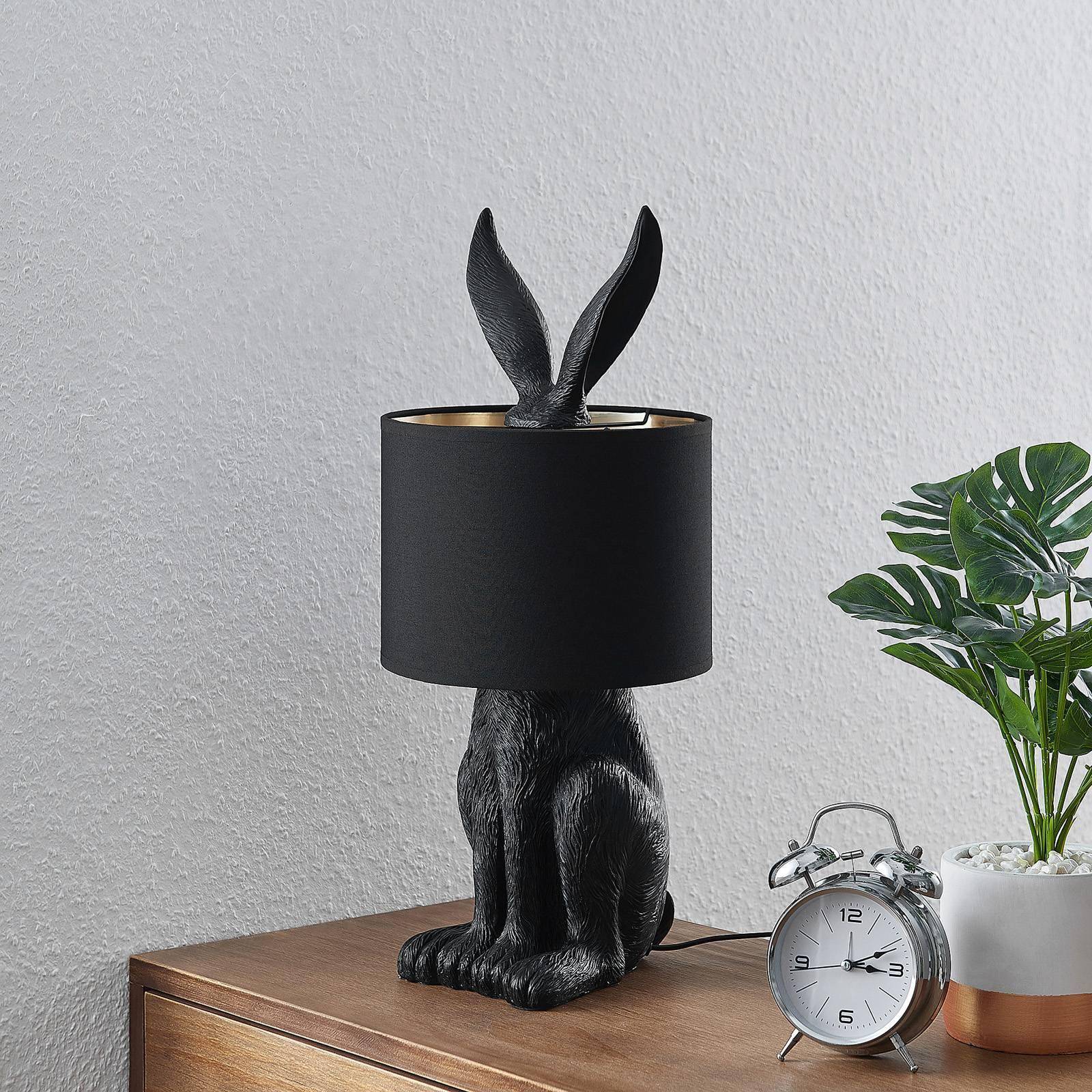 Lindby Lorentina Rabbit Black Table Lamp
