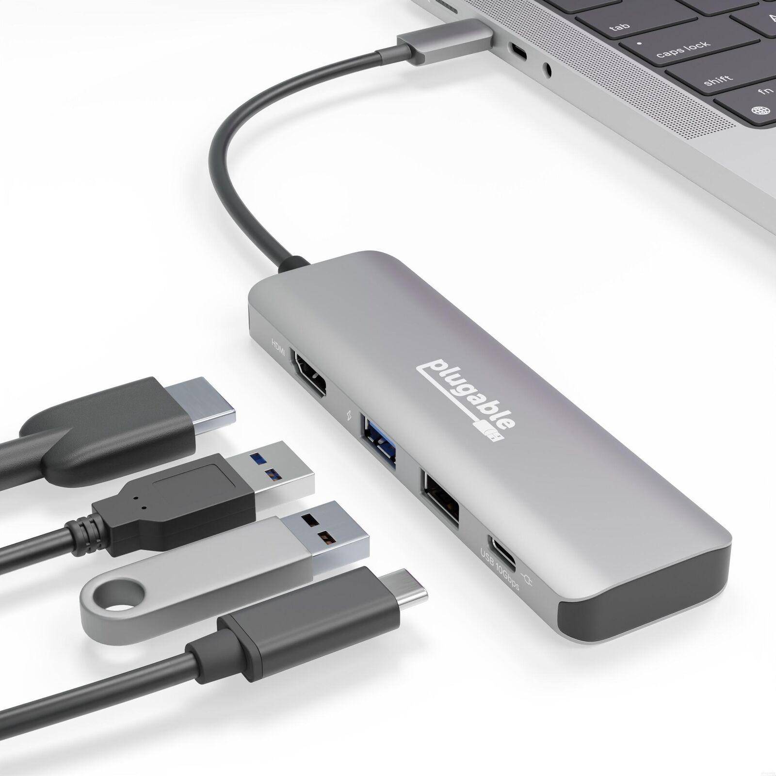 Plugable Multiport Hub 100W USBC-4IN1
