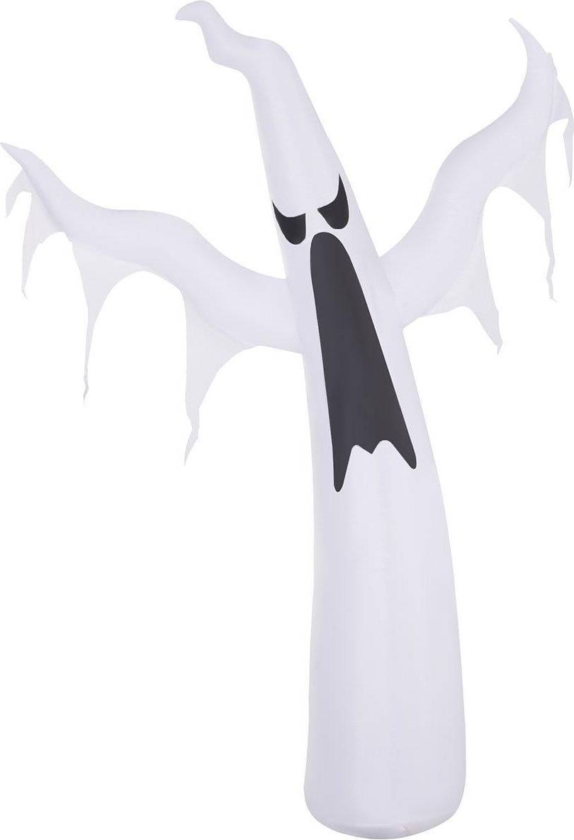 Homcom Inflatable Halloween Scary Ghost Outdoor Decoration with LED Lights, none