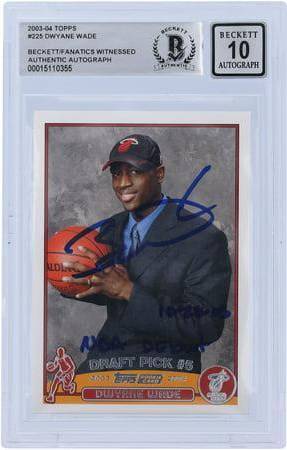 Topps Dwyane Wade Miami Heat Autographed Rookie Card