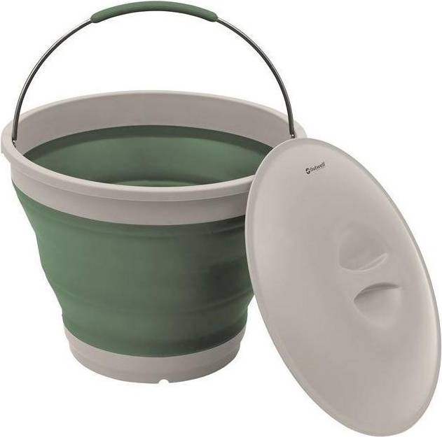 Collaps Bucket With Lid Shadow Green