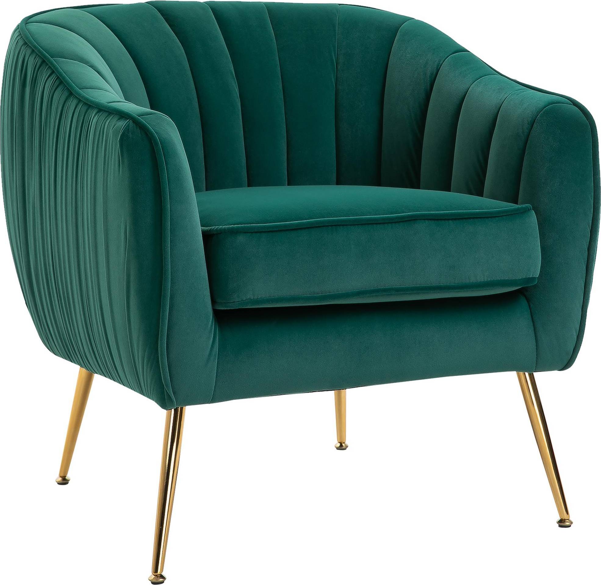 Homcom Velvet Look Shell Shaped Armchair