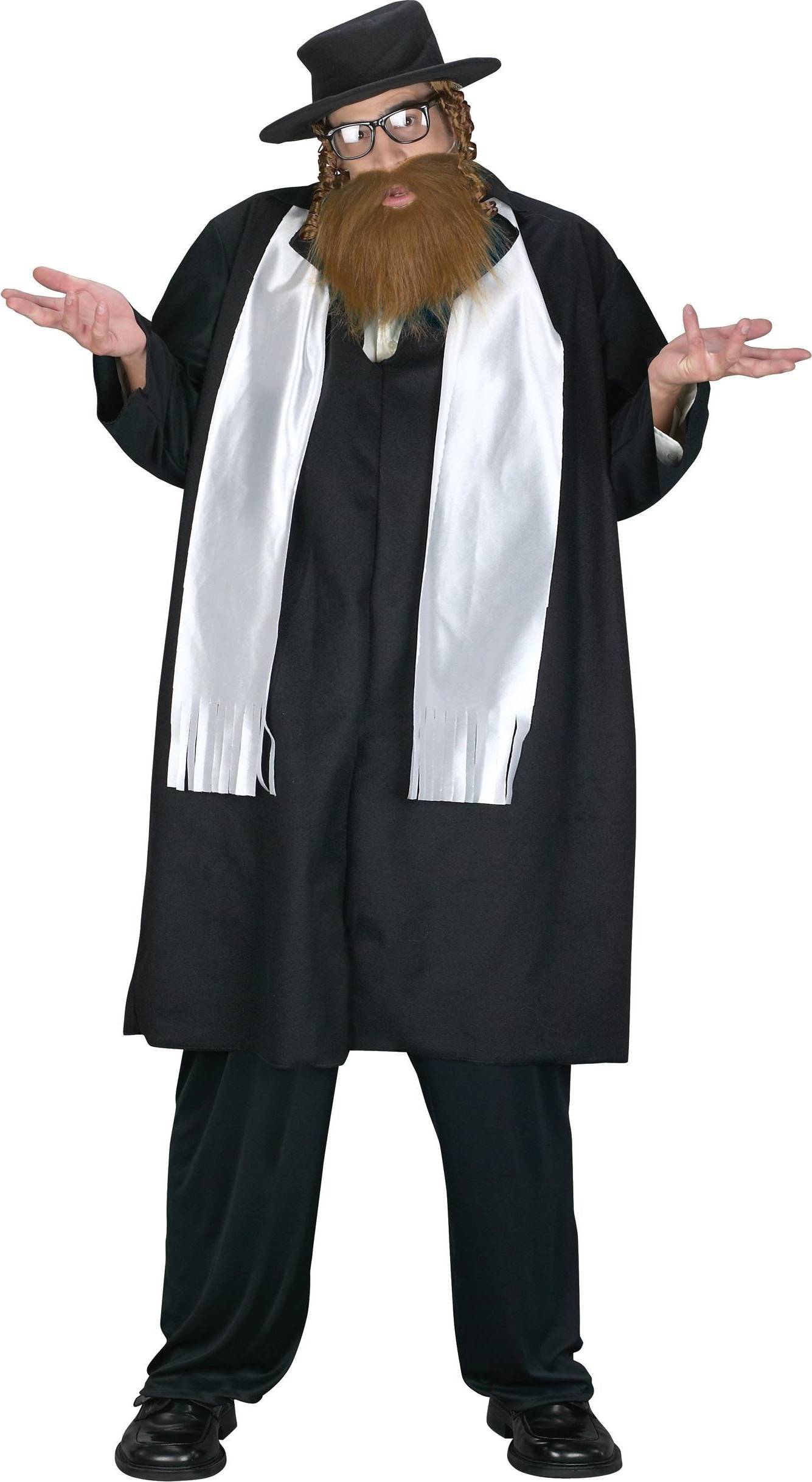 Fun World Plus Size Rabbi Costume for Men
